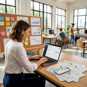 Marketer planning geo-targeted local campaign