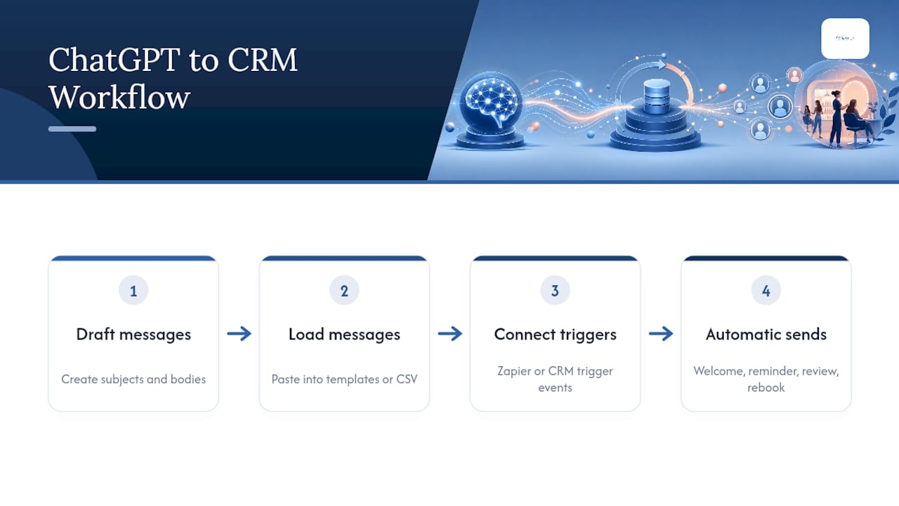 Salon marketing automation workflow diagram