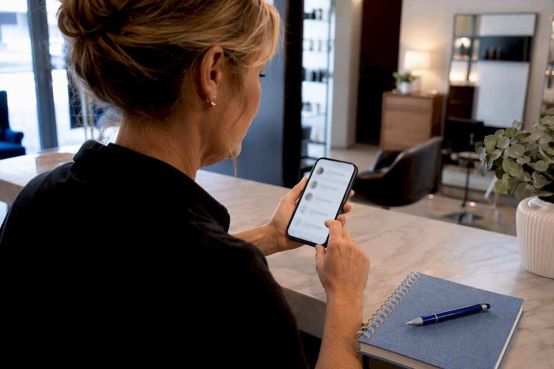 Salon owner reviewing a business profile appeal