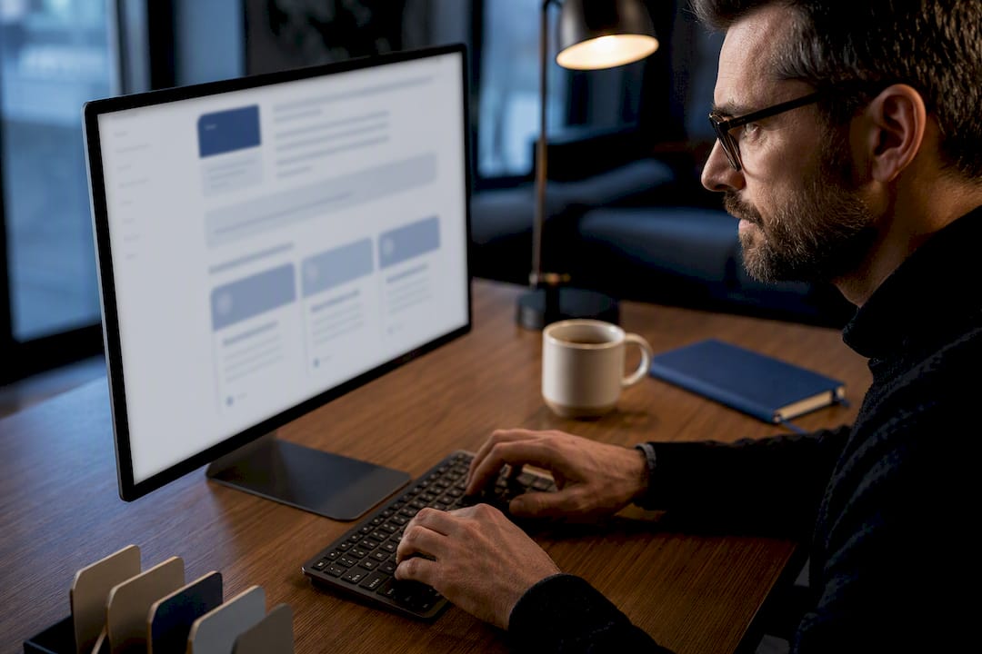 Marketer reviewing an AI search citation