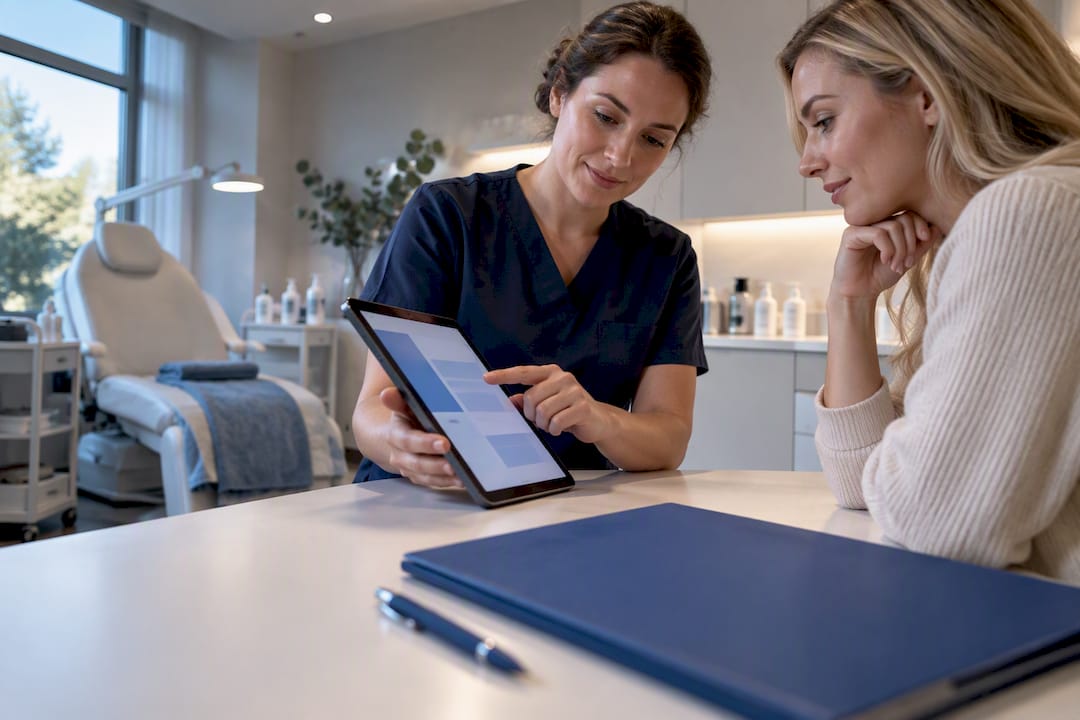 Digital consent form completed in clinic