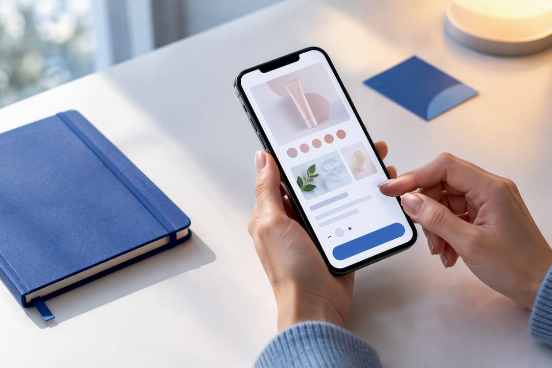 Testing a beauty ecommerce mobile template
