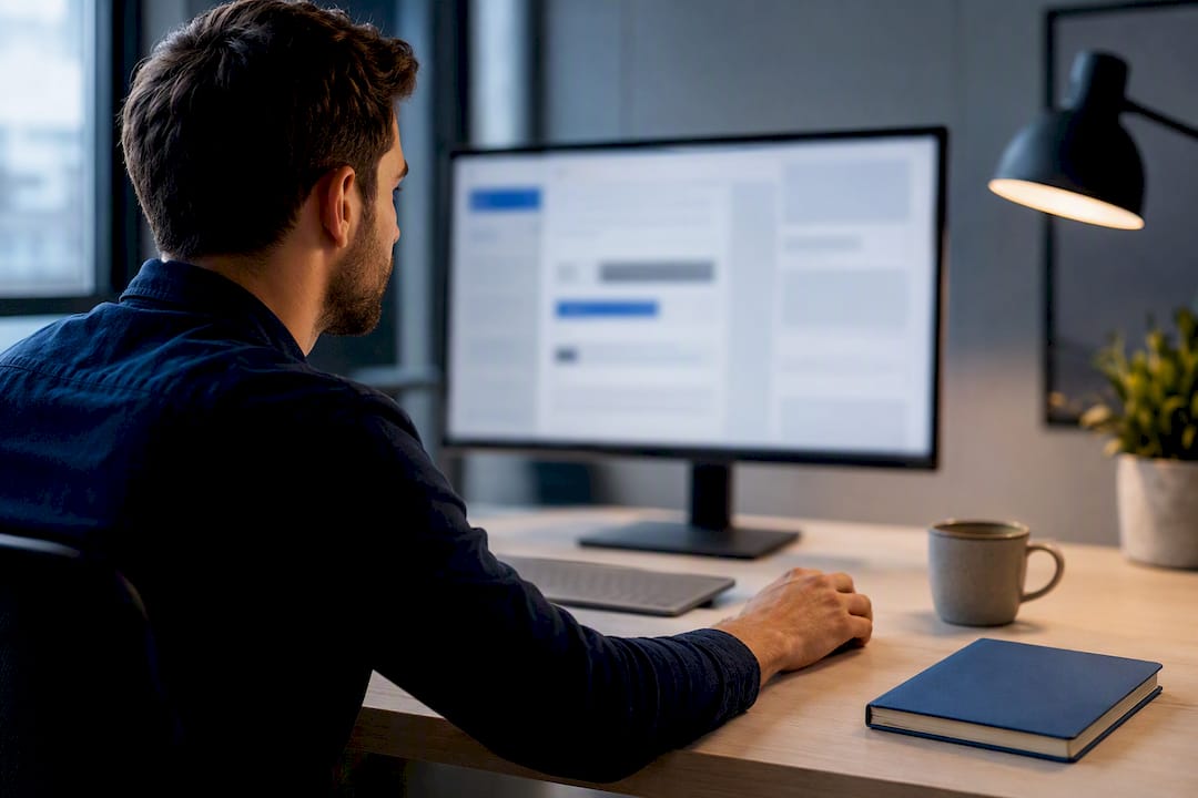 Specialist arranging responsive search ad assets